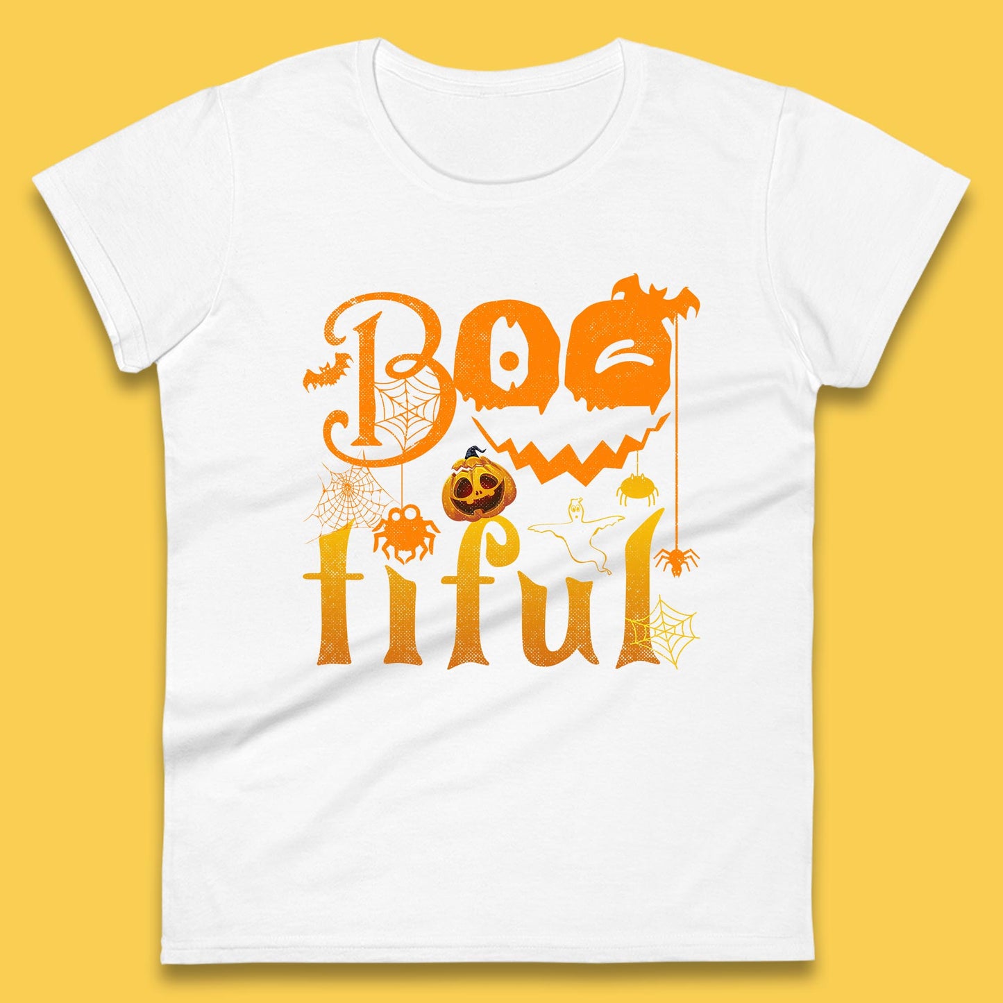 Bootiful Halloween Ghost Funny Boo Ghost Scary Spooky Season Womens Tee Top