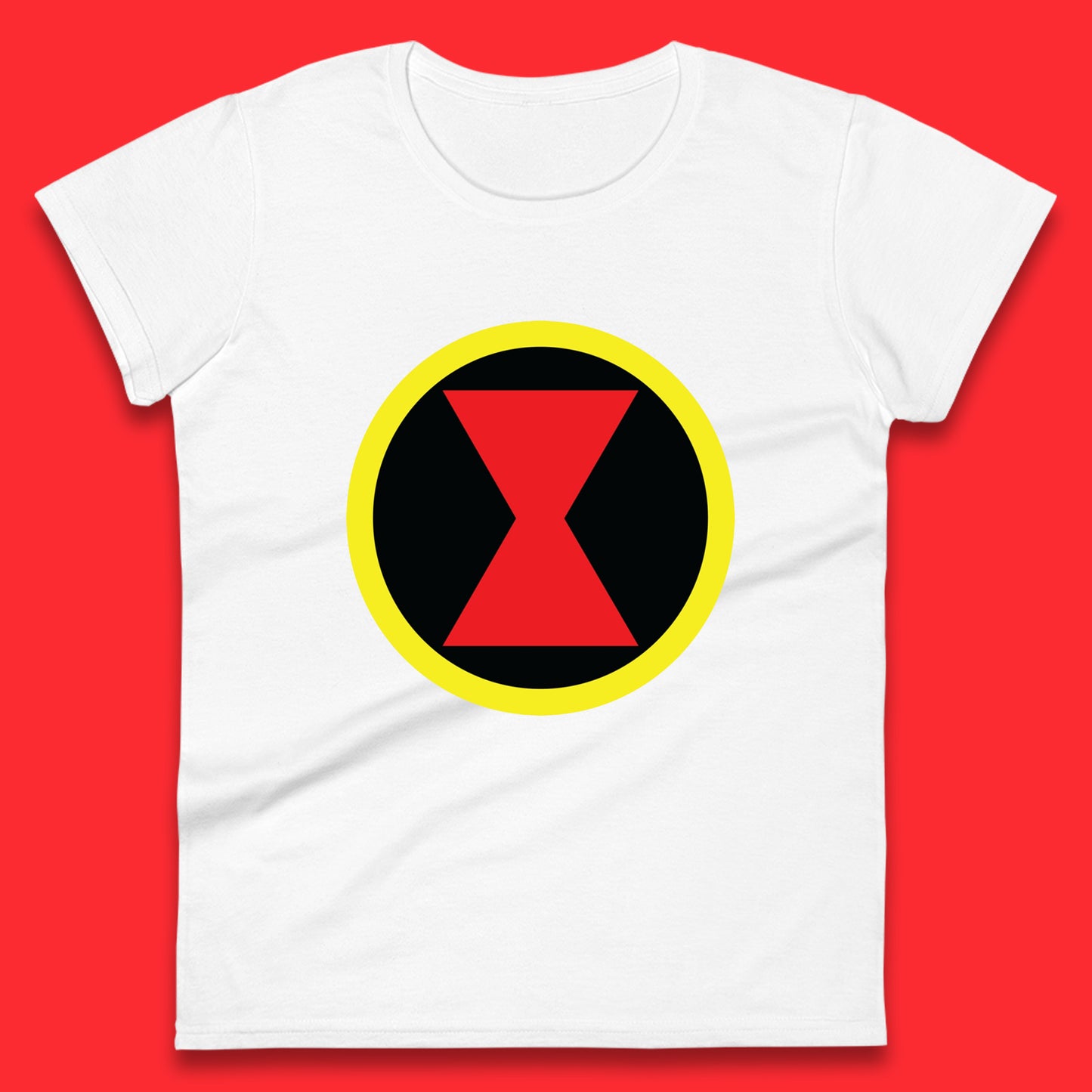 Black Widow Diy Black Symbol Logo Marvel Avengers Superhero Marvel Comics Gift for Marvel Fan Womens Tee Top