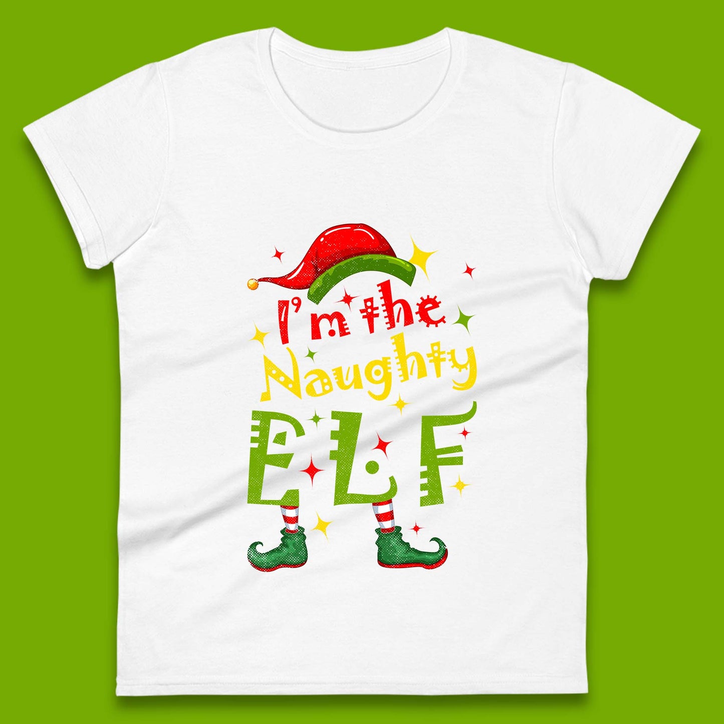 naughty elf women's t shirt