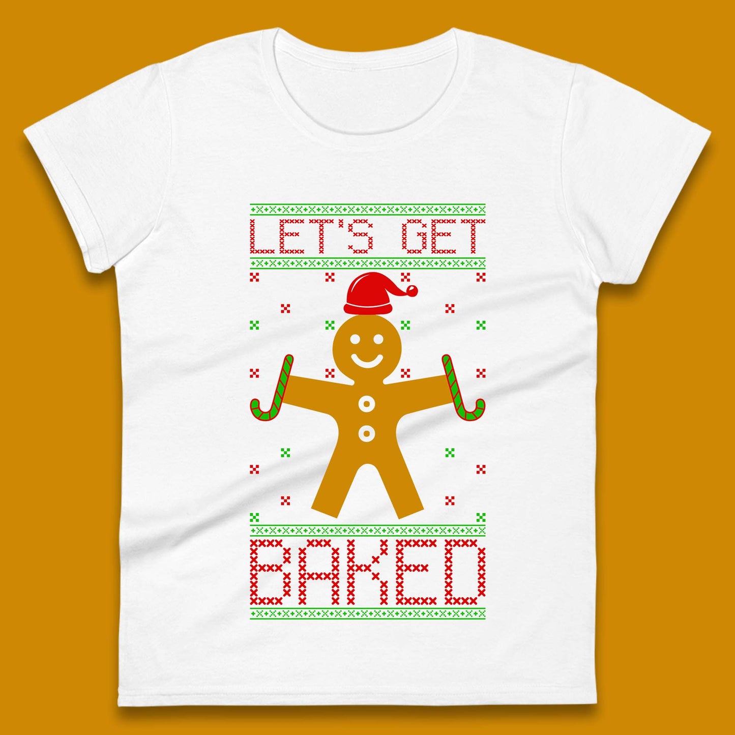 Gingerbread Christmas Ladies T-Shirt
