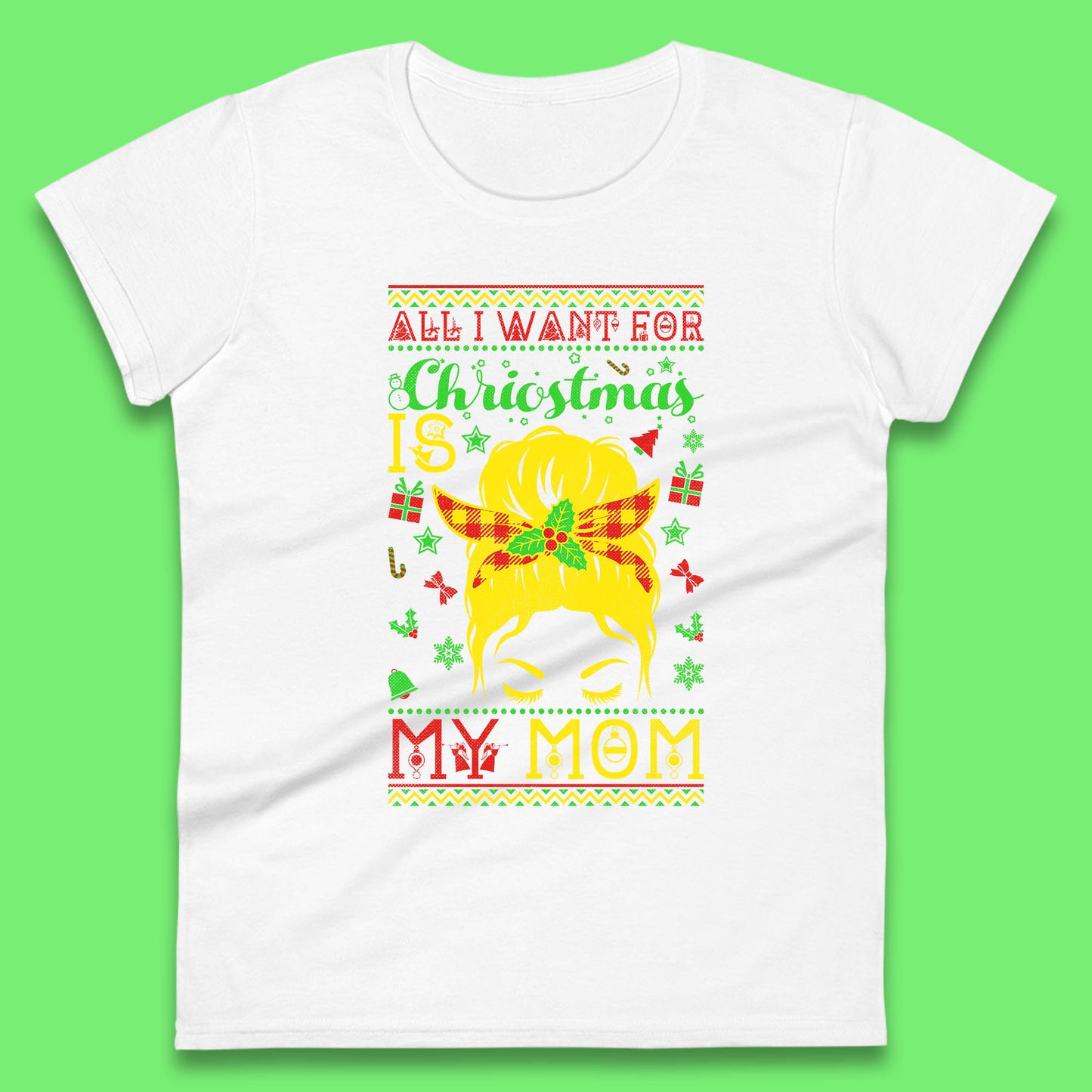 mom christmas womens t shirt