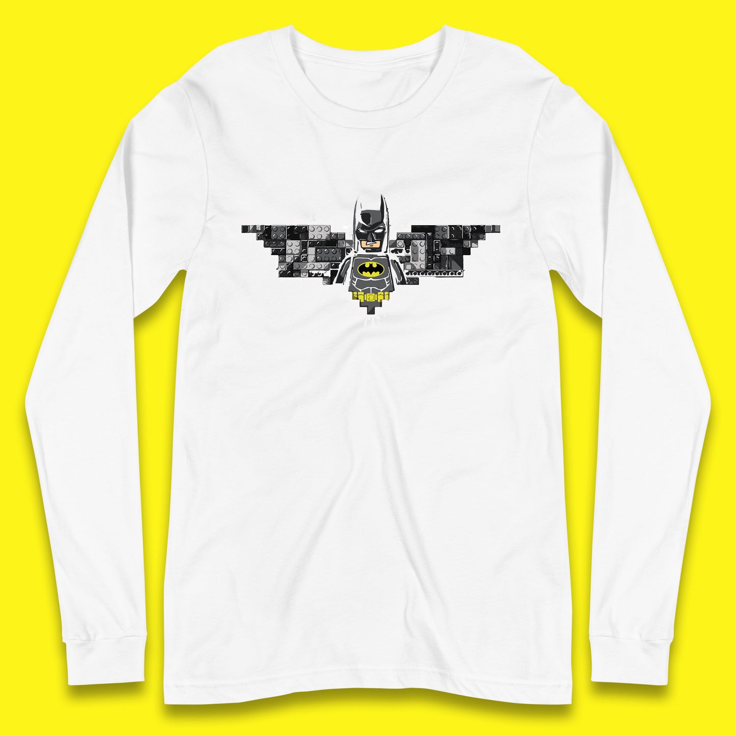 The Lego Batman Movie Superhero Building Bricks Block DC Comics Batman Master Builder Comic Book Character Long Sleeve T Shirt