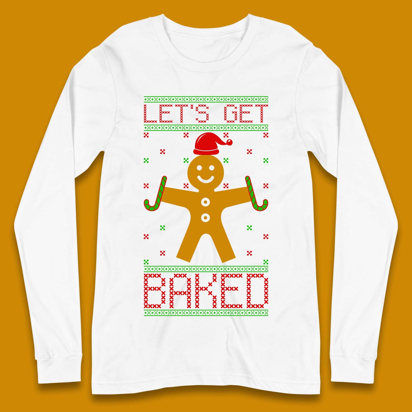 Gingerbread Christmas Long Sleeve T-Shirt