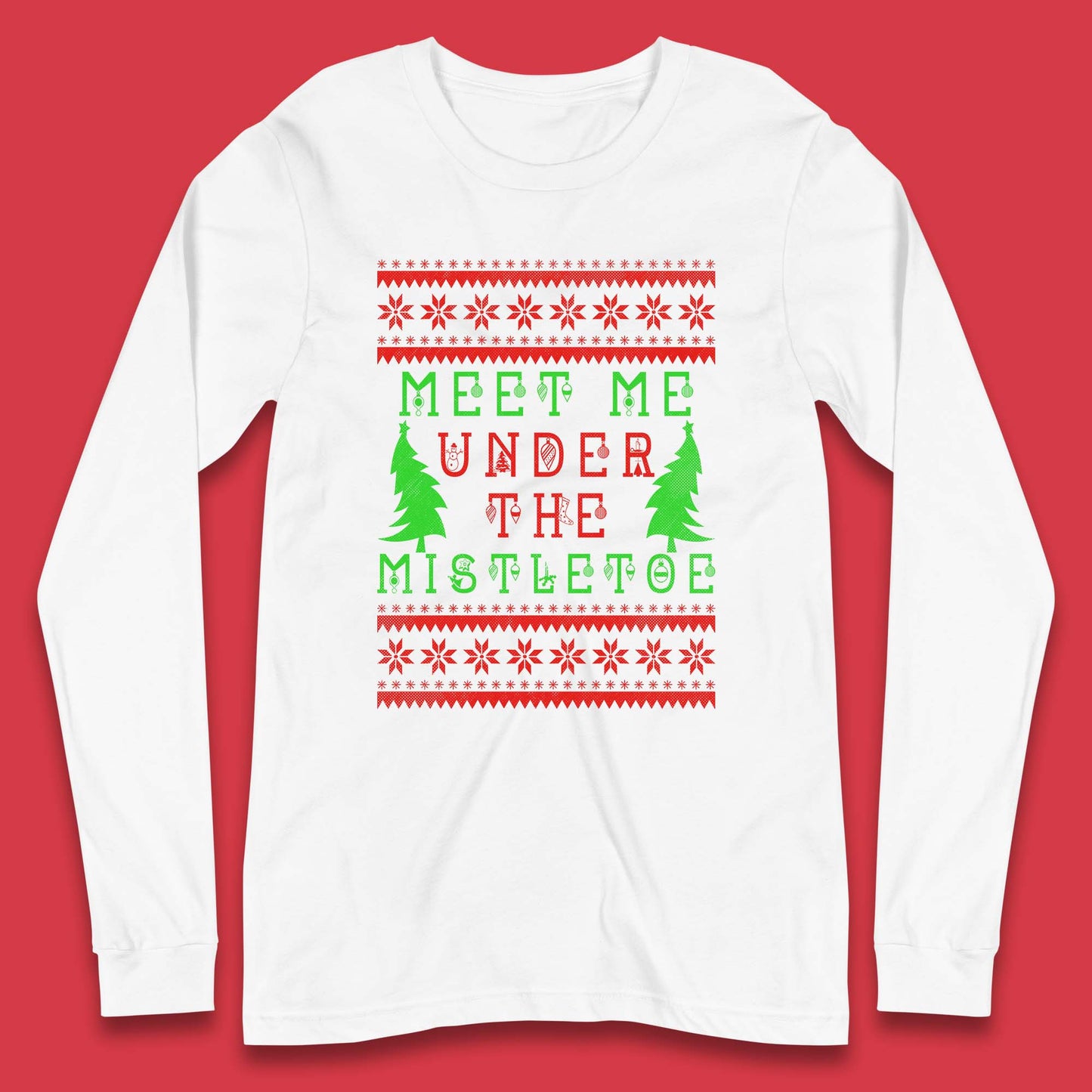 mistletoe christmas long sleeve t shirt