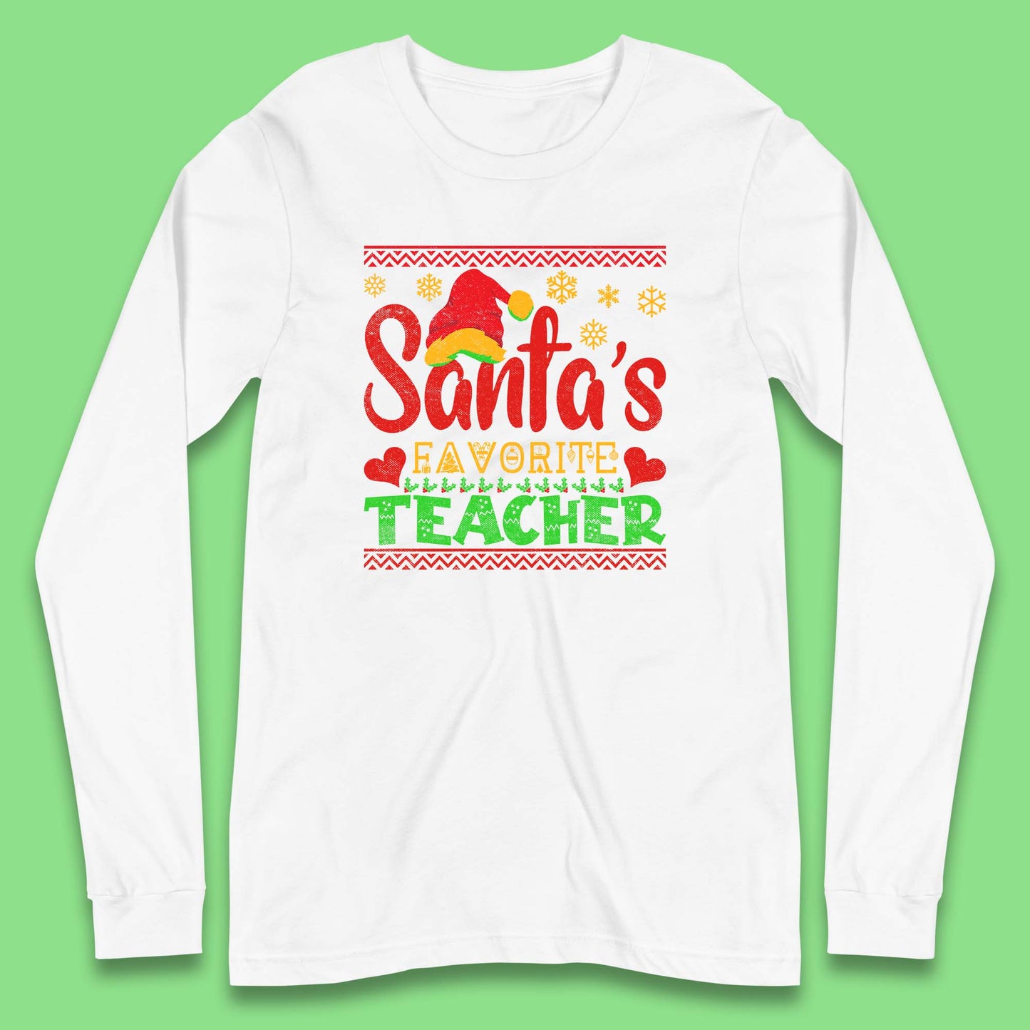 christmas santas favorite teacher t shirt