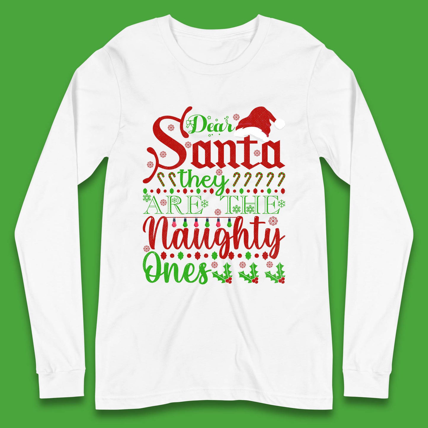 dear santa christmas long sleeve t shirt