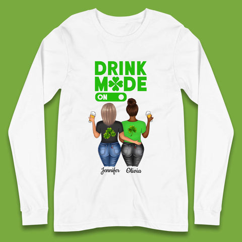 Personalised Drink Mode On Long Sleeve T-Shirt