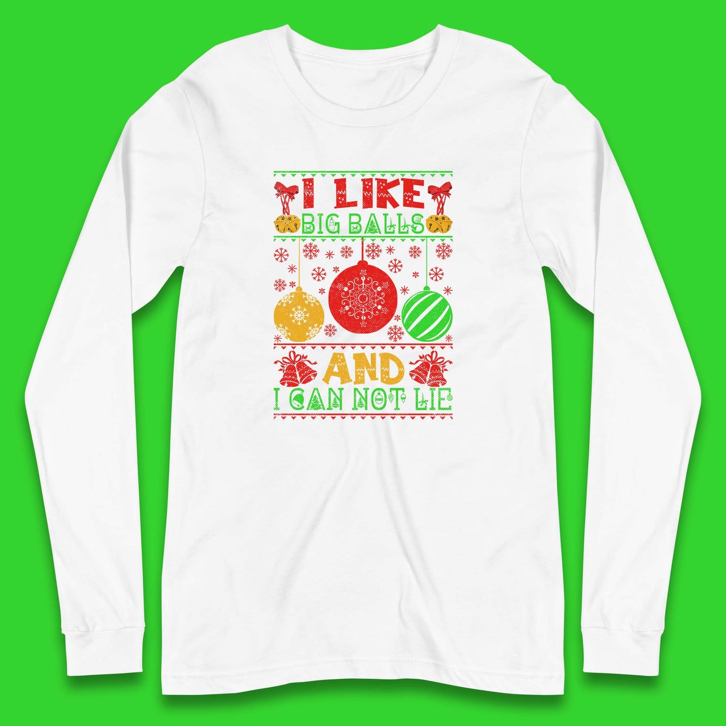 funny balls christmas long sleeve t shirt