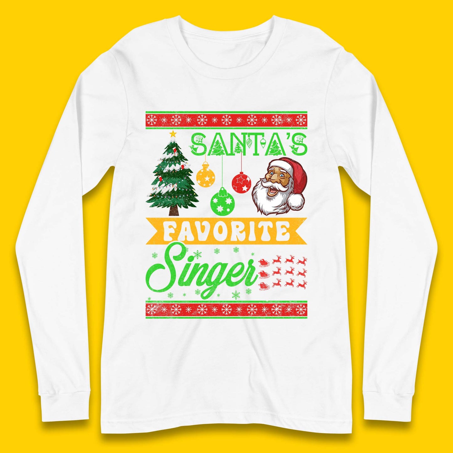 Santa's Favorite Singer Christmas Long Sleeve T-Shirt