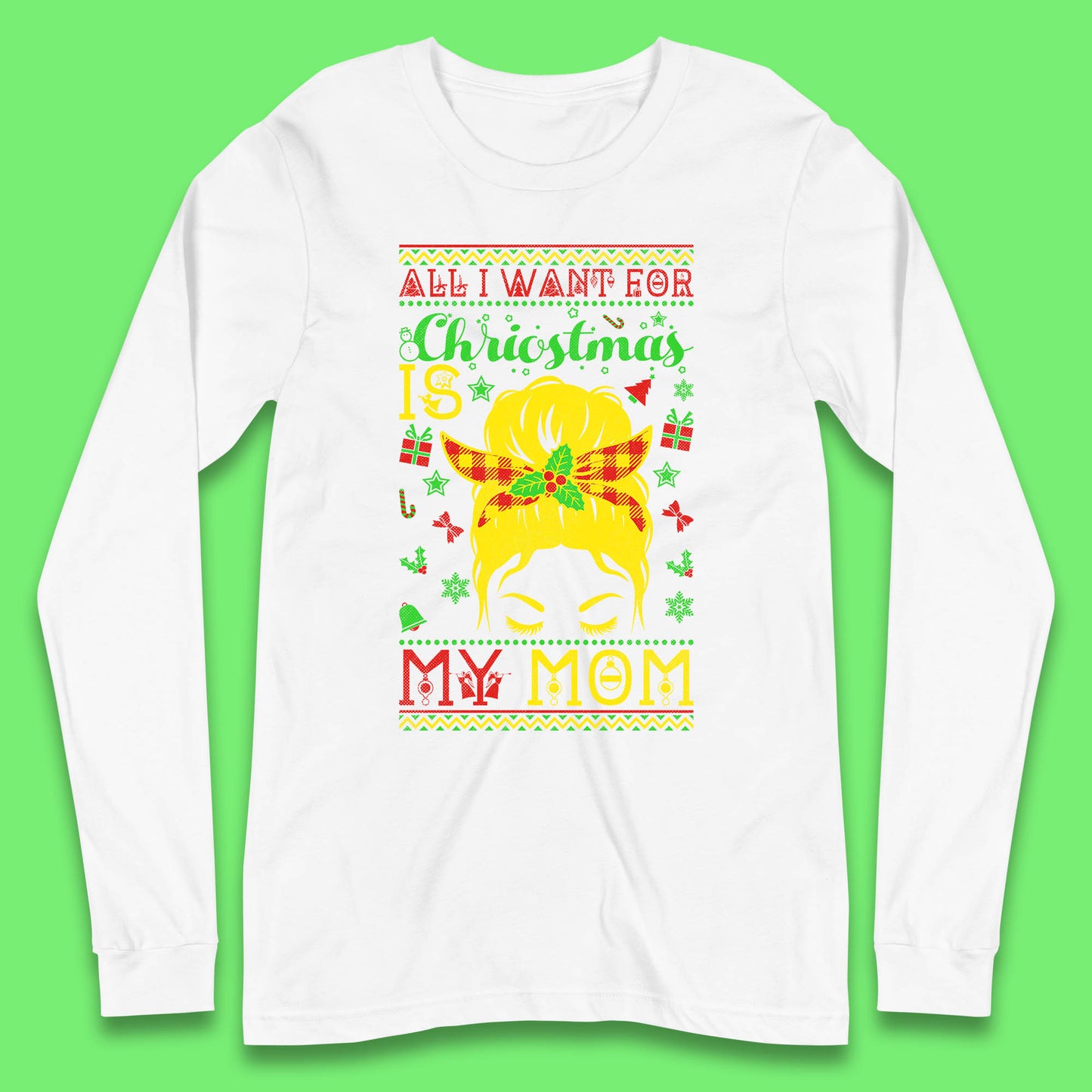 mom christmas long sleeve t shirt
