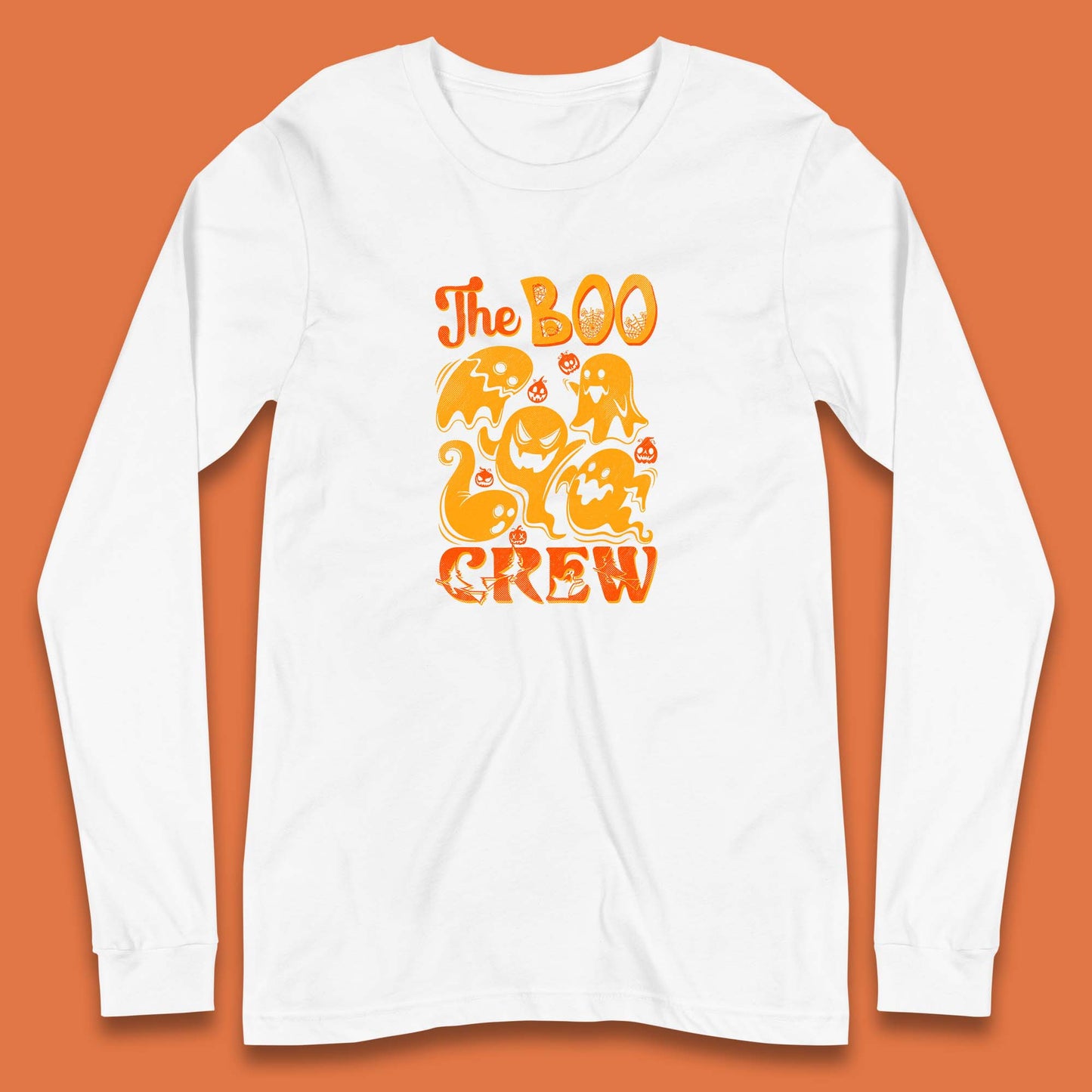 The Boo Crew Halloween Horror Scary Boo Ghost Squad Spooky Vibes Long Sleeve T Shirt