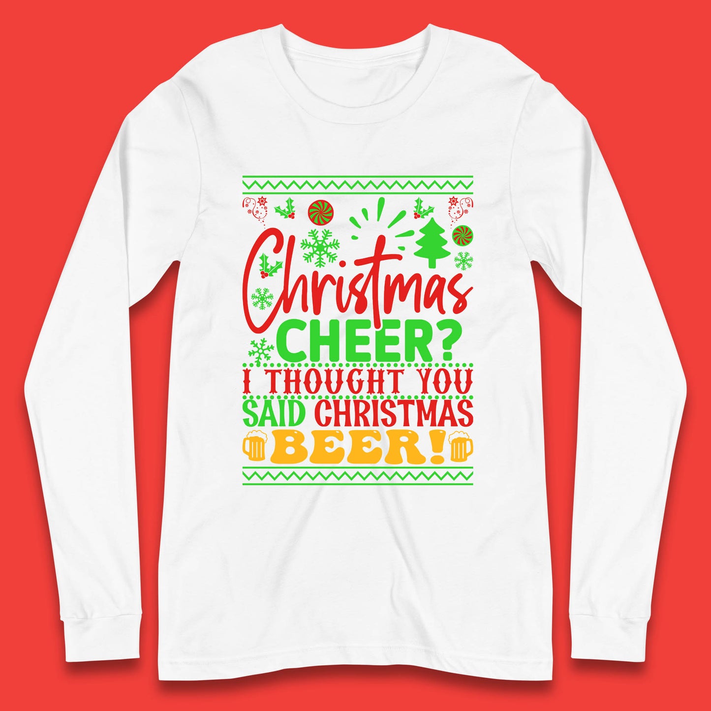 christmas cheer long sleeve t shirt