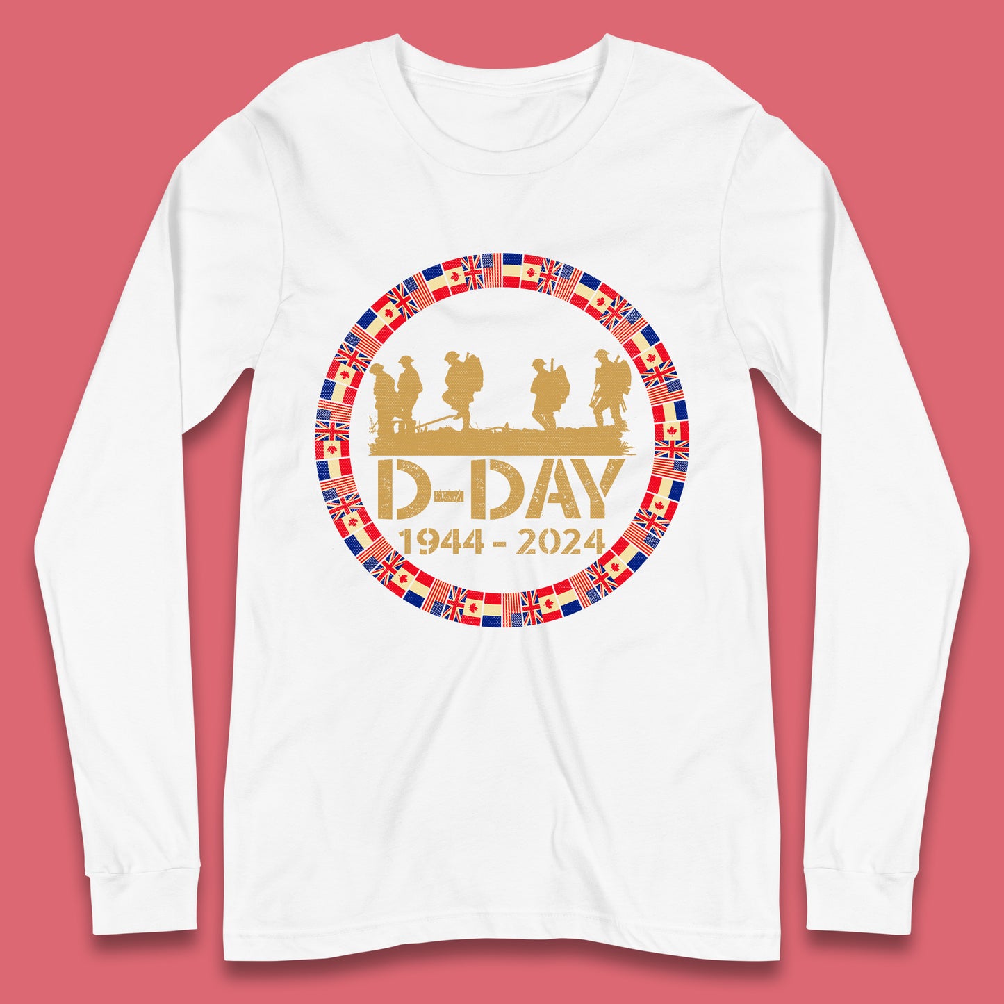 D-Day 1944-2024 Long Sleeve T-Shirt