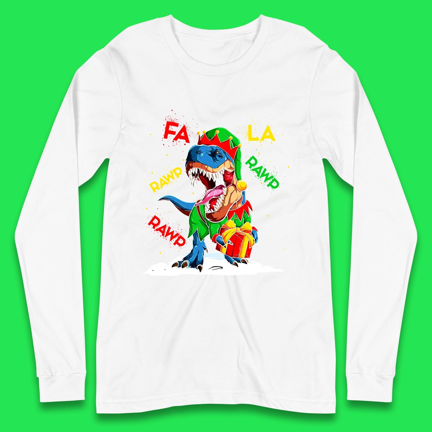 christmas dinosaur long sleeve t shirt