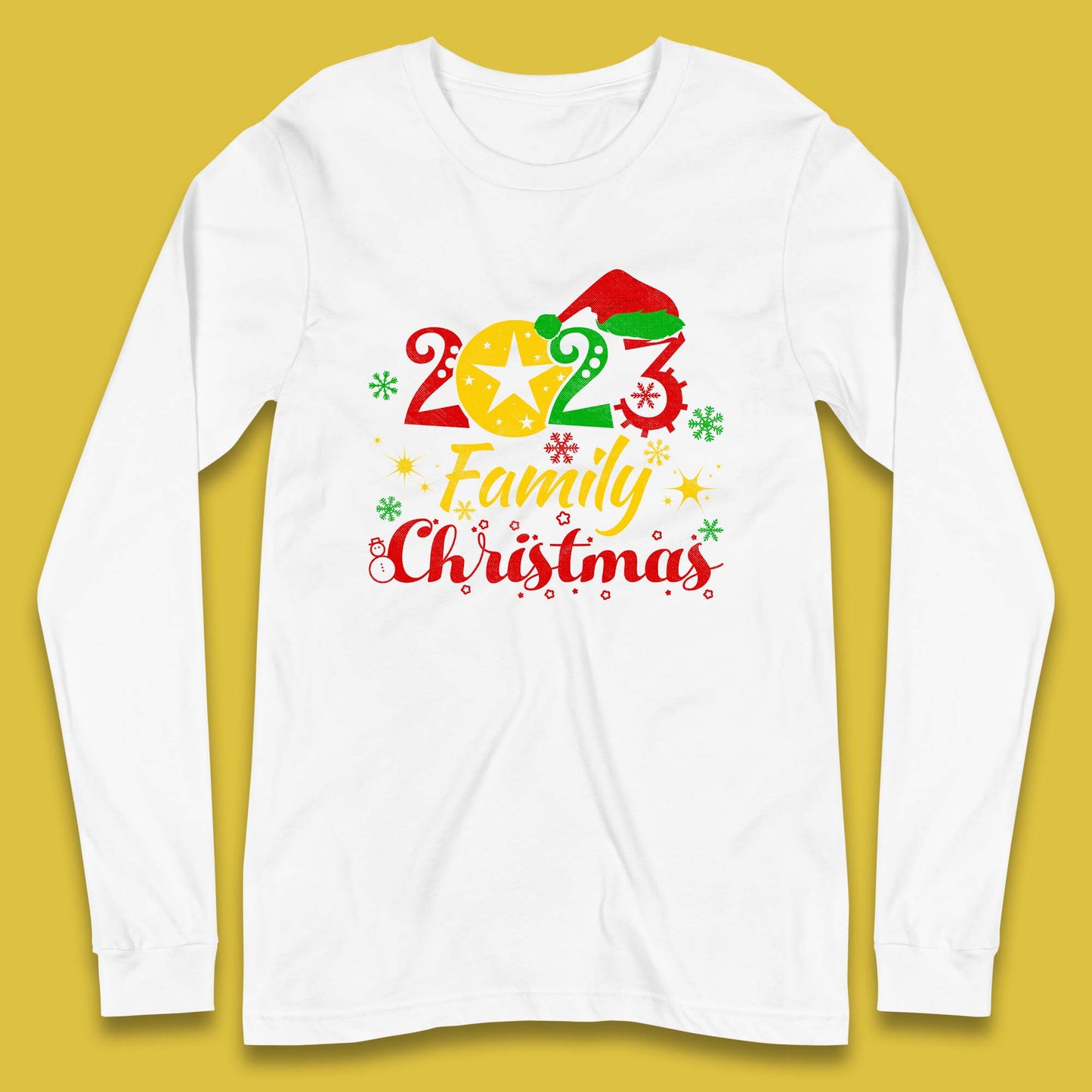 Family Christmas 2023 Christmas Matching Family Costume Xmas Long Sleeve T Shirt