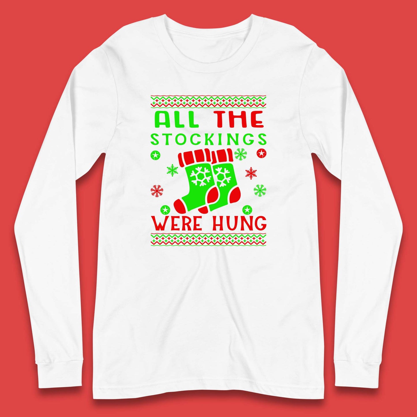 christmas socks all the stocking were hung t shirt
