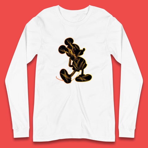 Disney Classic Mickey Mouse Pose Disney Retro Cartoon Character Disneyland Holiday Vacation Long Sleeve T Shirt