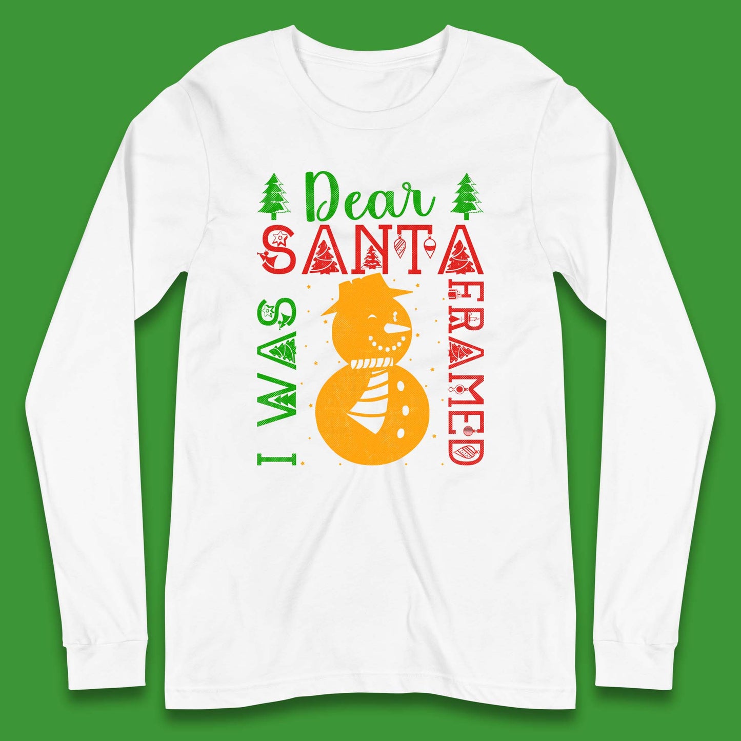 snowman christmas long sleeve t shirt