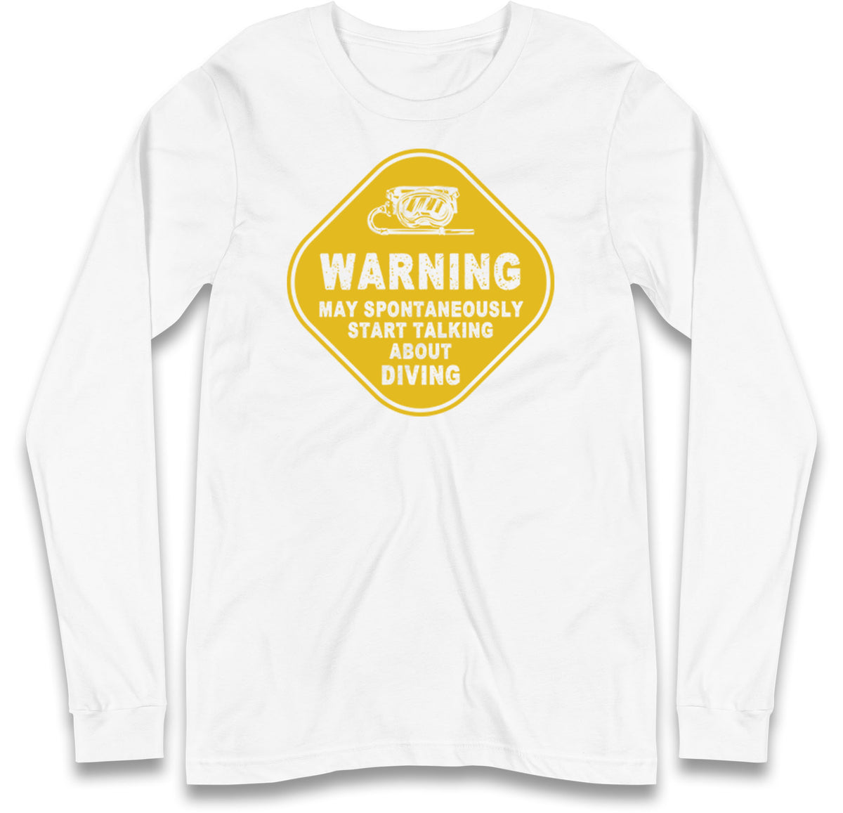 warning diving long sleeve t shirt