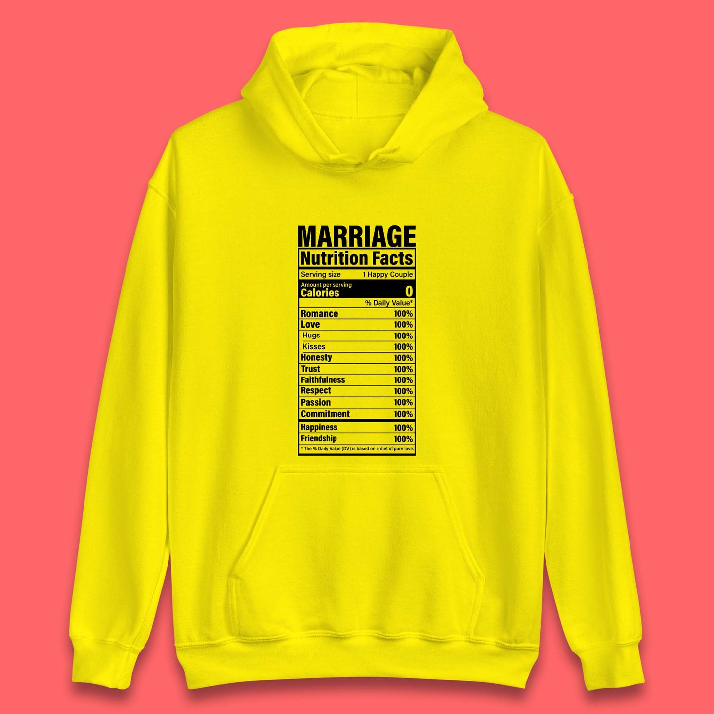 Marriage Nutrition Facts Unisex Hoodie