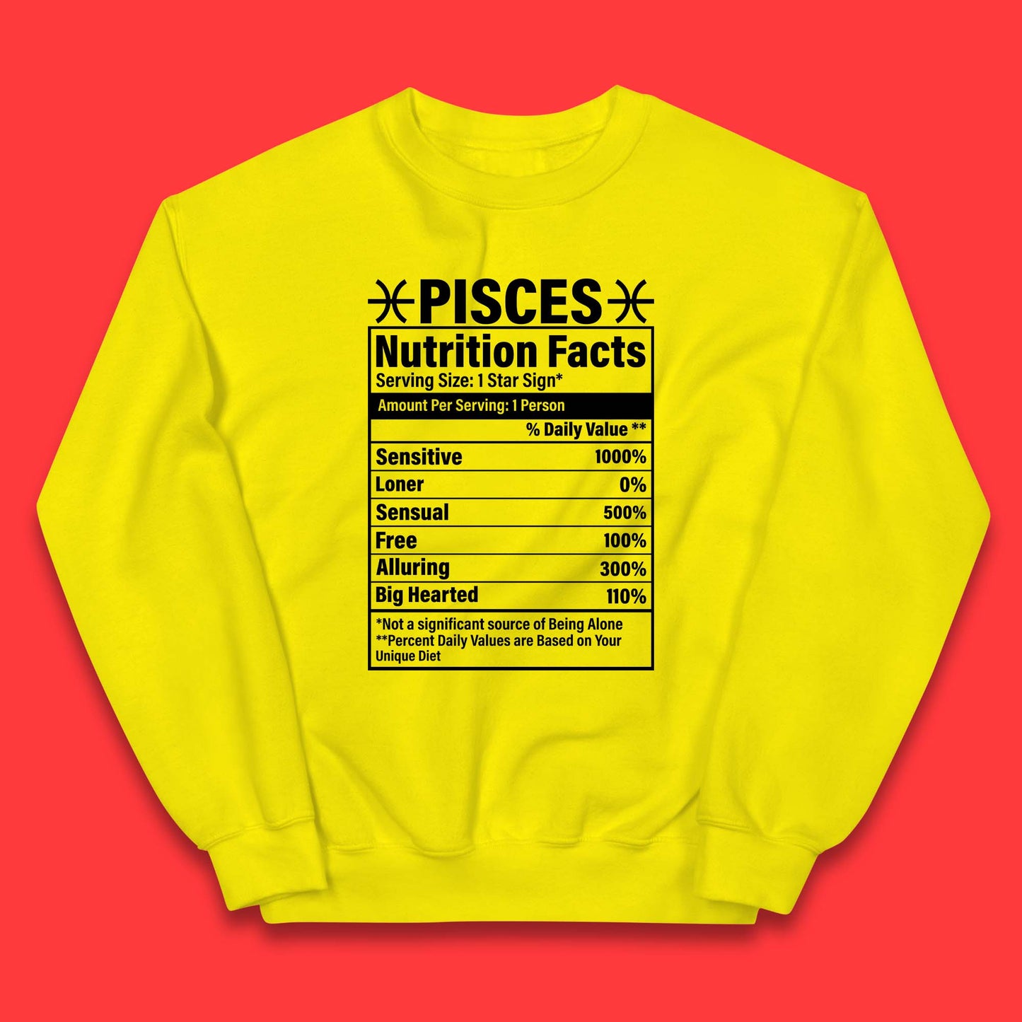 Pisces Nutrition Facts Kids Jumper