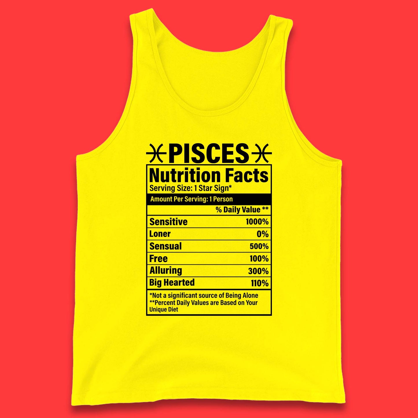 Pisces Nutrition Facts Tank Top