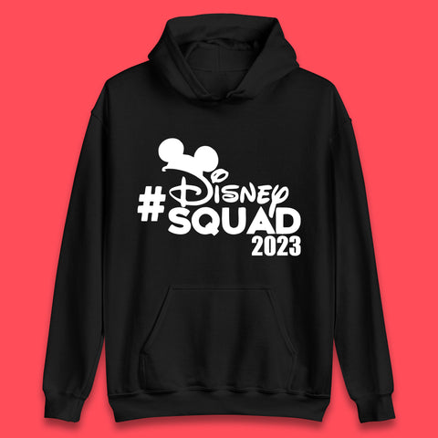 Disney Squad 2023 Mickey Mouse Minnie Mouse Cartoon Festive Disneyland Trip Vacations Unisex Hoodie