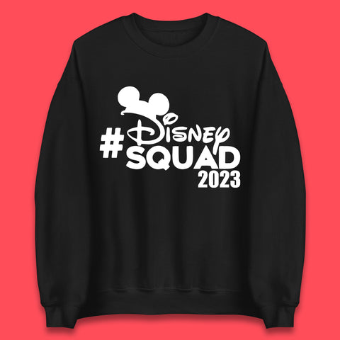Disney Squad 2023 Mickey Mouse Minnie Mouse Cartoon Festive Disneyland Trip Vacations Unisex Sweatshirt