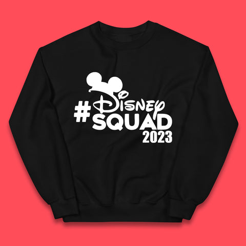 Disney Squad 2023 Mickey Mouse Minnie Mouse Cartoon Festive Disneyland Trip Vacations Kids Jumper