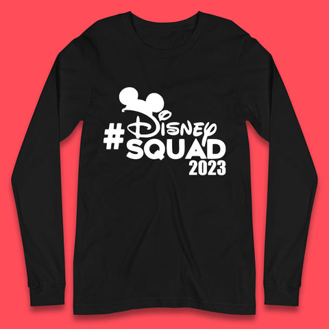 Disney Squad 2023 Mickey Mouse Minnie Mouse Cartoon Festive Disneyland Trip Vacations Long Sleeve T Shirt
