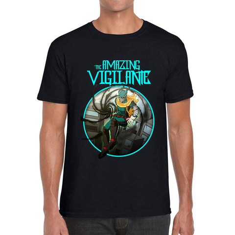The Amazing Vigilant out of the Dark hole Vintage Graphic Cartoon Series Mens Tee Top