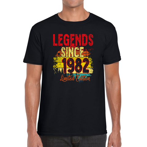 Legends since 1982 Limited Edition T-Shirt 40 Year Old Gifts Vintage Mens Tee Top