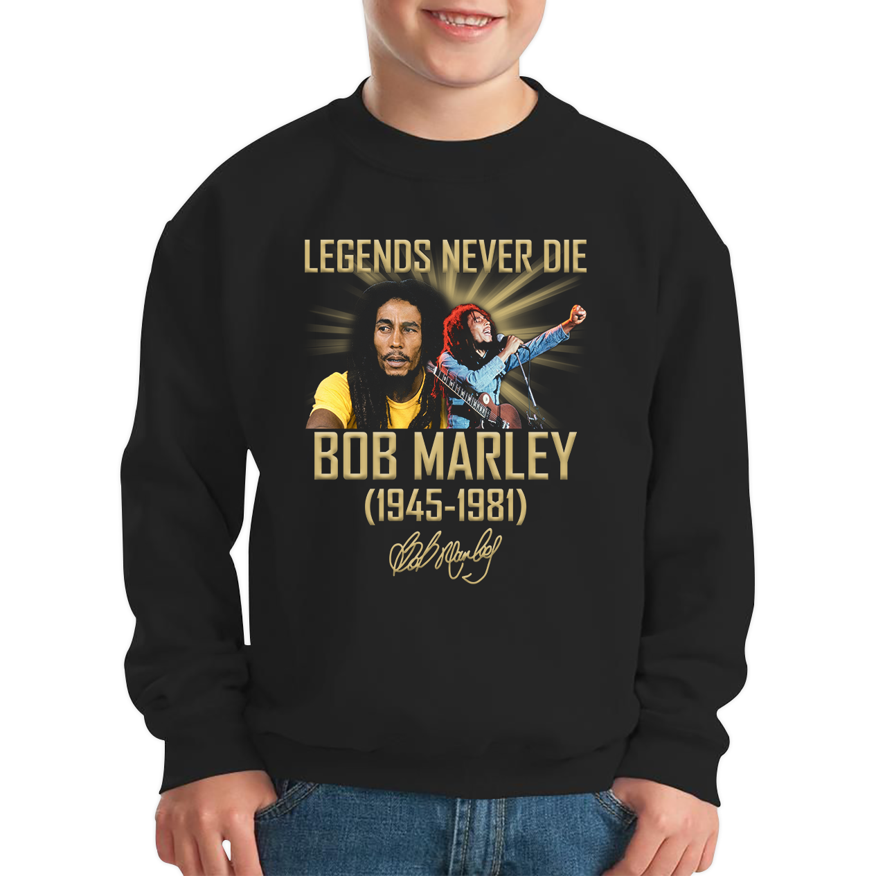 Bob Marley Legends Never Die Sweatshirt