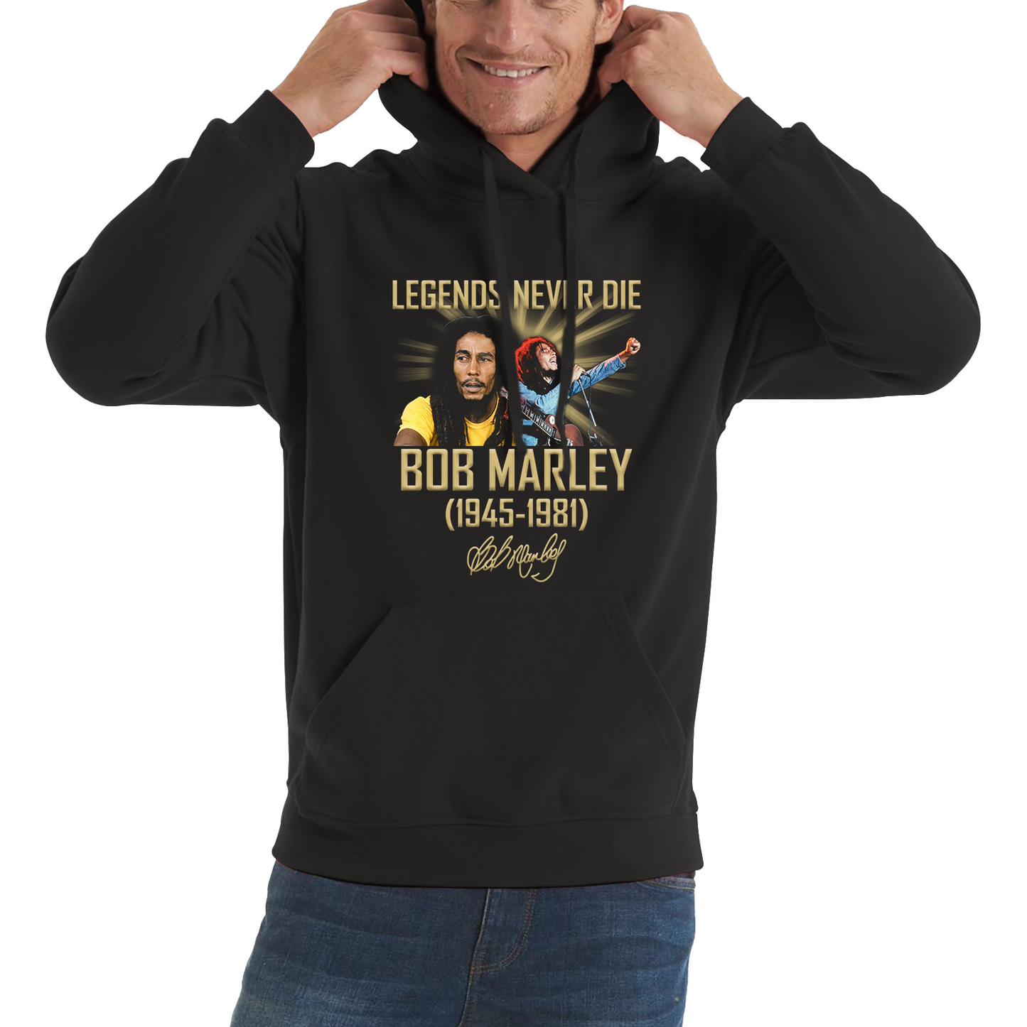 Bob Marley Legends Never Die Hoodie