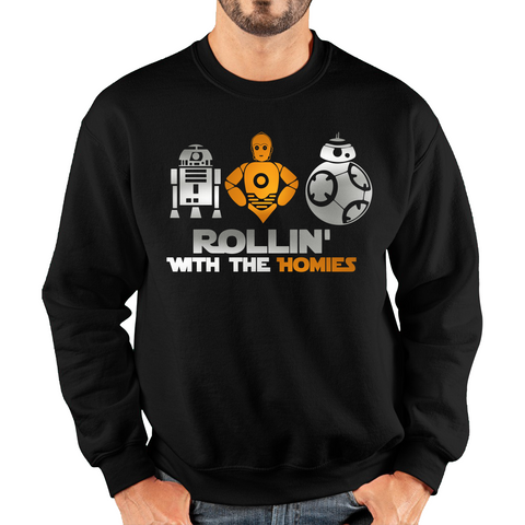 Rollin With The Homies Star Wars Jumper Disney Star Wars Hollywood Studios Galaxy's Edge Adult Sweatshirt