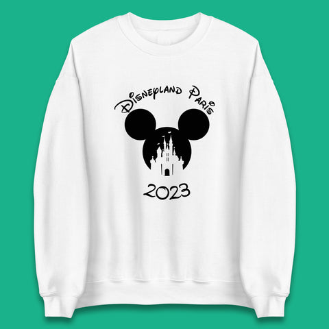 Disney Land Paris 2023 Mickey Mouse Minnie Mouse Cartoon Magical Kingdom Disney Castle Disneyland Vacation Trip Unisex Sweatshirt