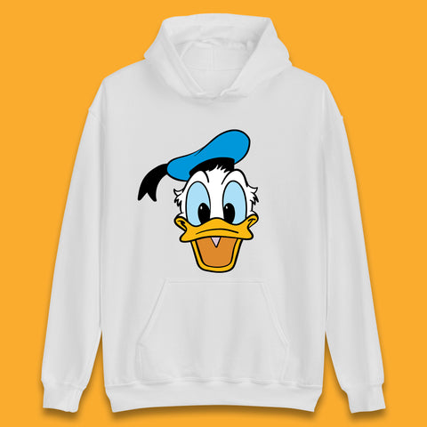 Donald Duck And Daisy Duck Face Cartoon Characters Disneyland Vacation Trip Disney World Unisex Hoodie