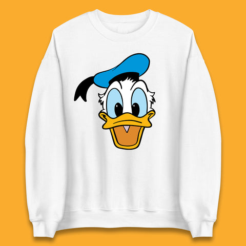 Donald Duck And Daisy Duck Face Cartoon Characters Disneyland Vacation Trip Disney World Unisex Sweatshirt