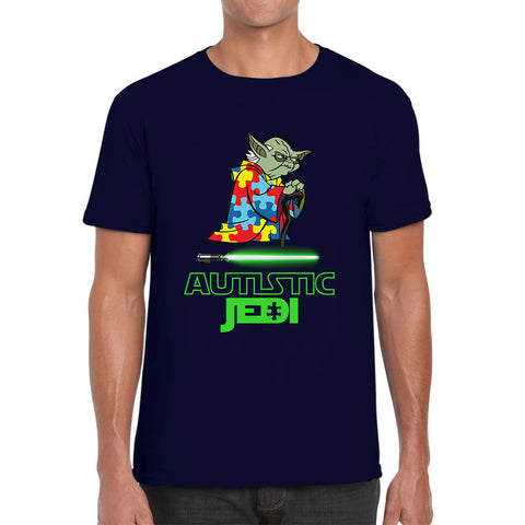 Autistic Jedi Old Yoda Star Wars Autism Awareness Star Wars Day 46th Anniversary Green Humanoid Alien Mens Tee Top