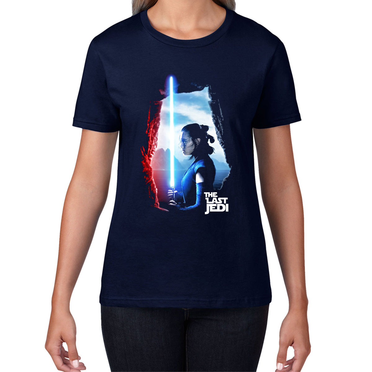 The Last Jedi Star Wars Rey Lightsaber Rey Skywalker Disney Star Wars Day 46th Anniversary Female Jedi Master Womens Tee Top