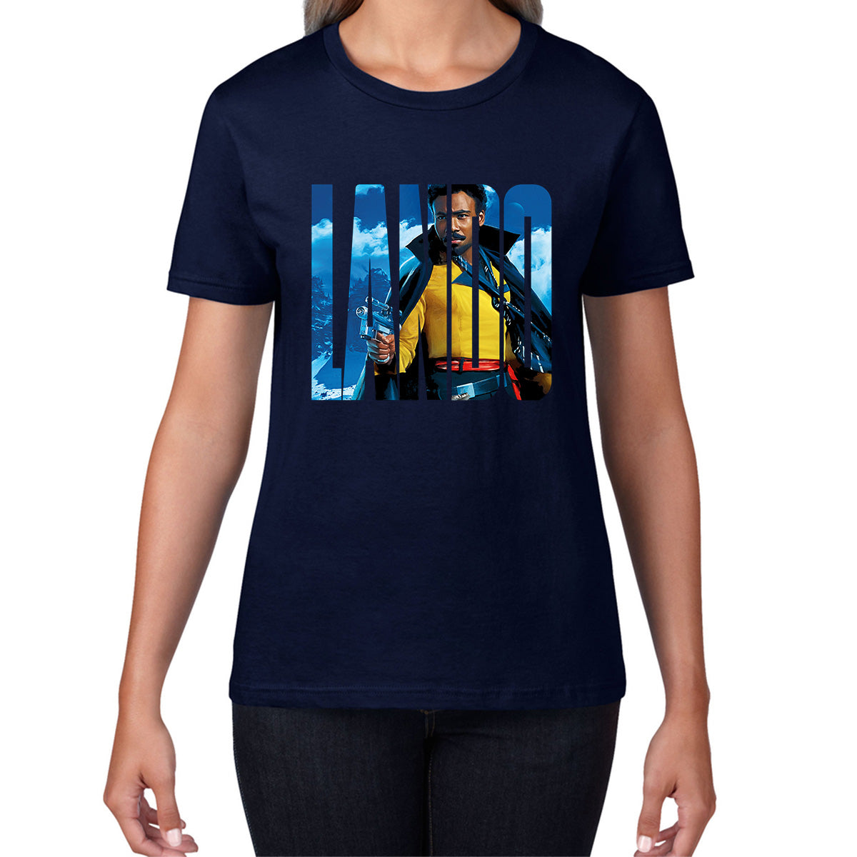 Lando Calrissian Star Wars Fictional Character Solo A Star Wars Story Sci-fi Action Adventure Movie Landonis Balthazar Calrissian III Womens Tee Top