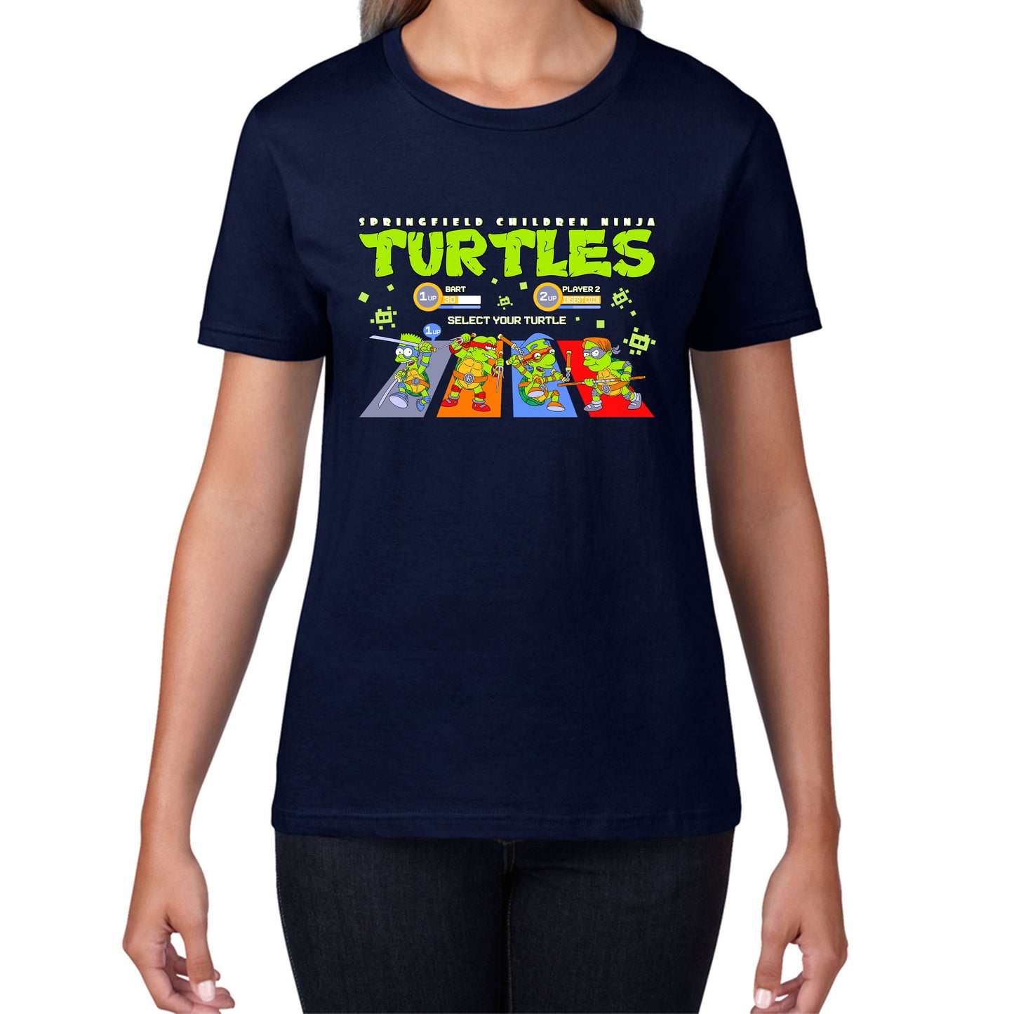 Springfield Children Green Turtles Select Your Turtle Cartoon Spoof Lovers Gift Womens Tee Top