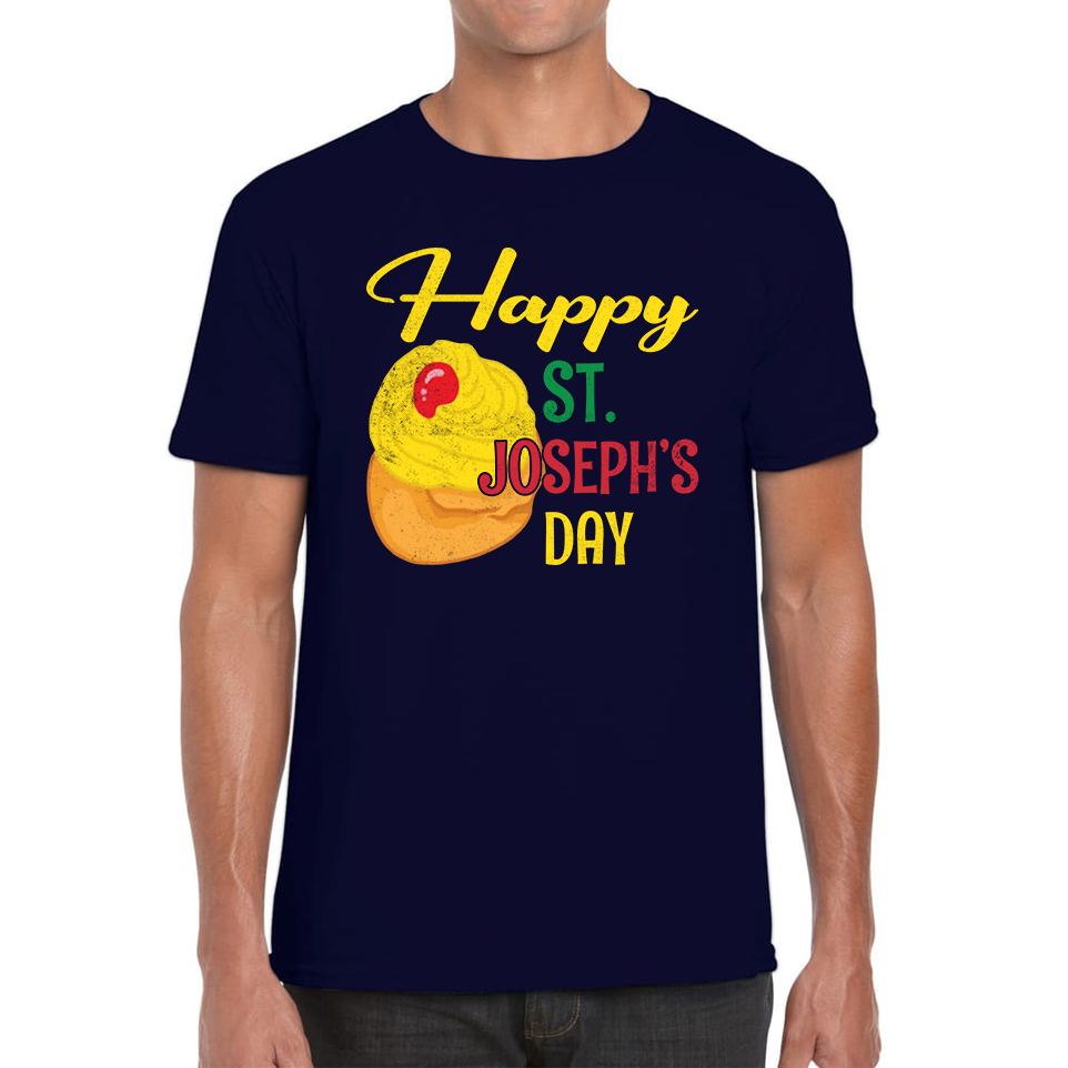 Happy St. Joseph's Day Saint Joseph Pray For Us Traditional Catholic Mens Tee Top