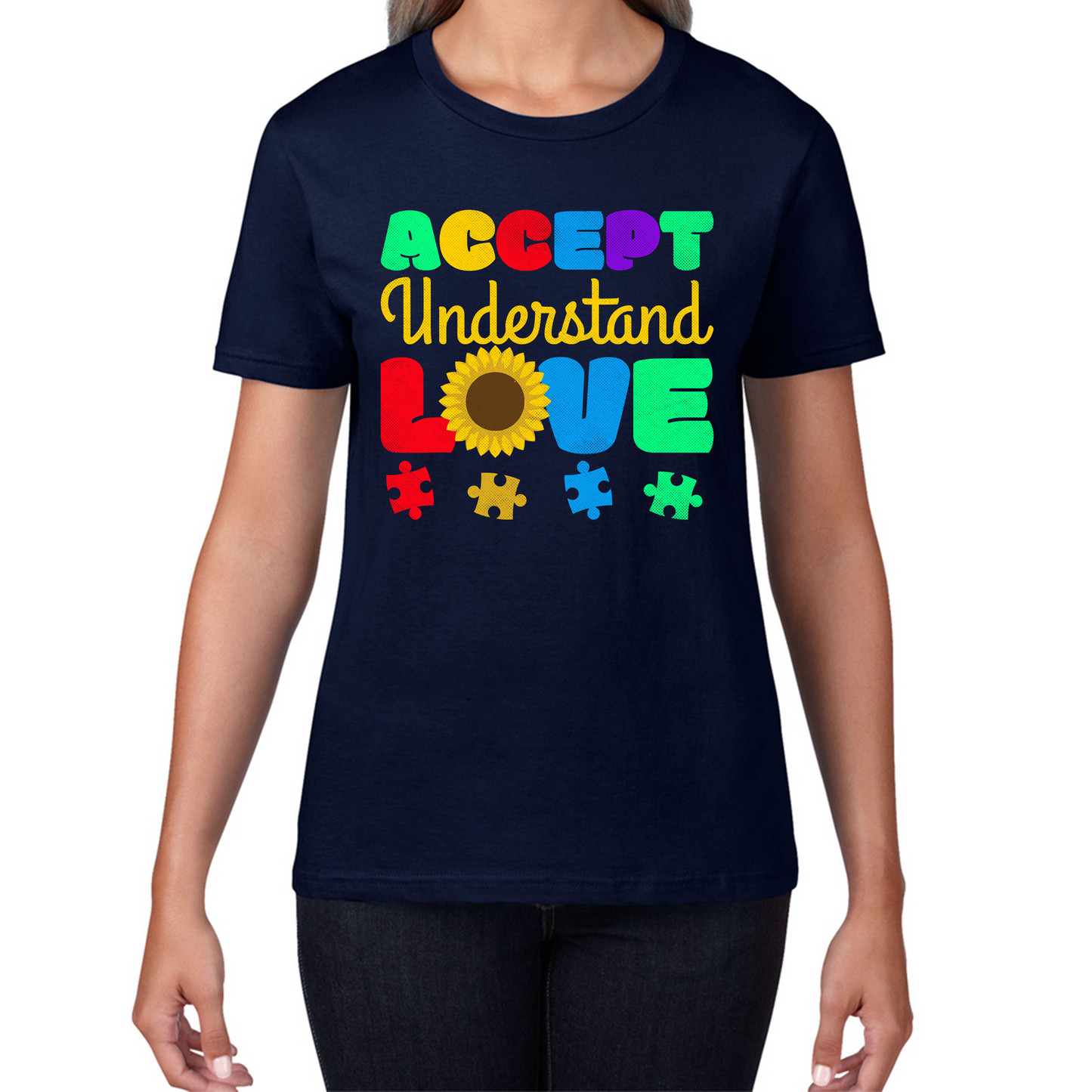 Accept Understand Love Autism Awareness T Shirt