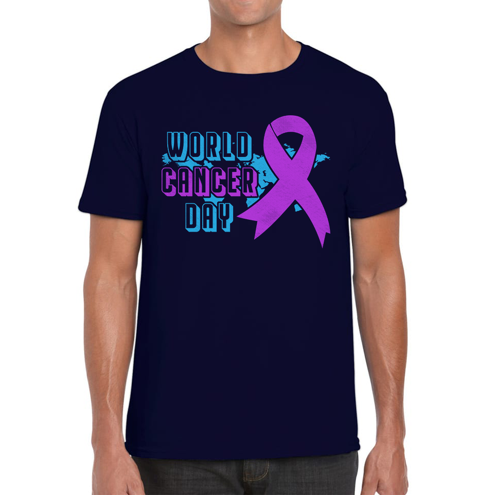 World Cancer Day 4 February Cancer Day Cancer Awareness Cancer Warrior Mens Tee Top
