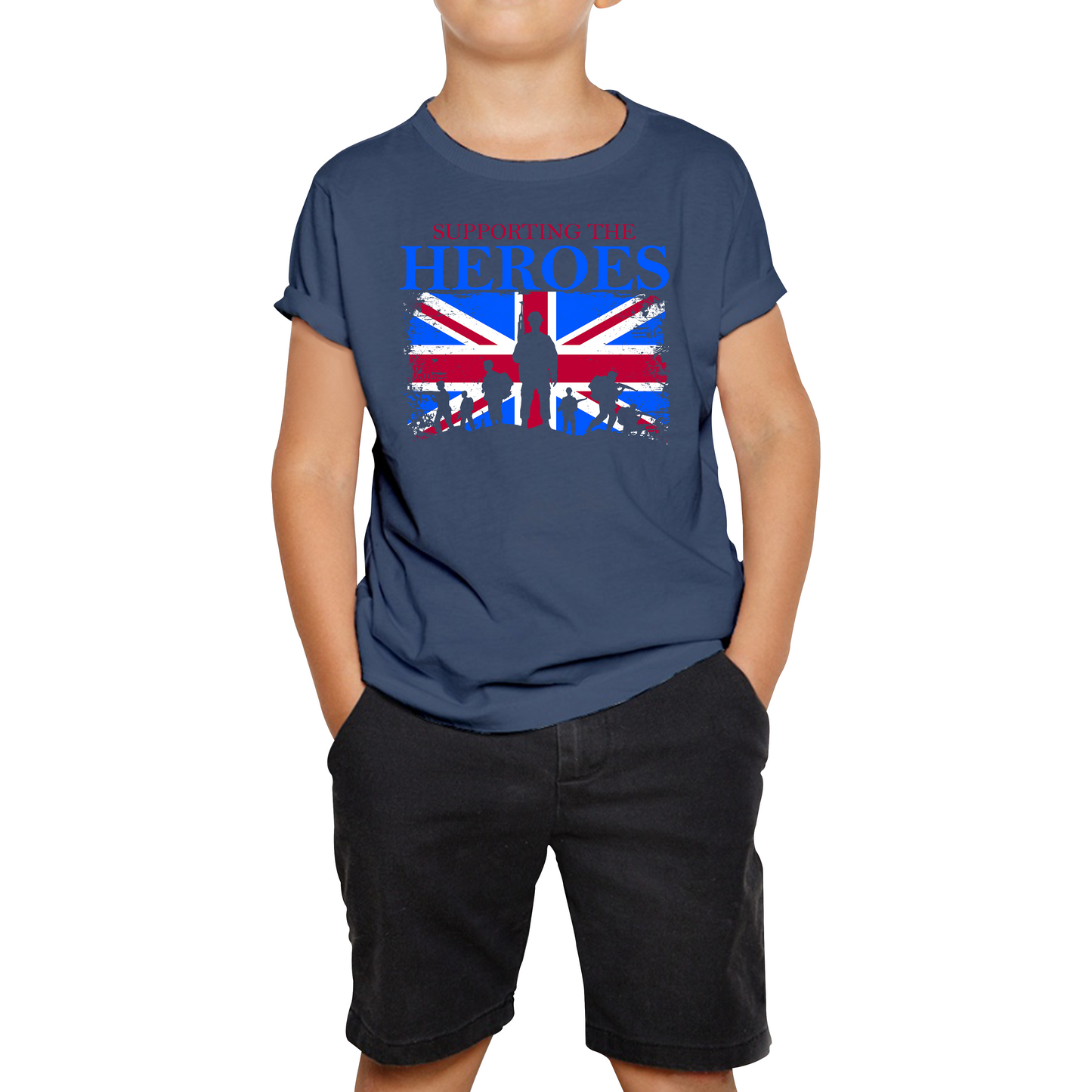 Supporting The Heroes British Veteran T Shirt