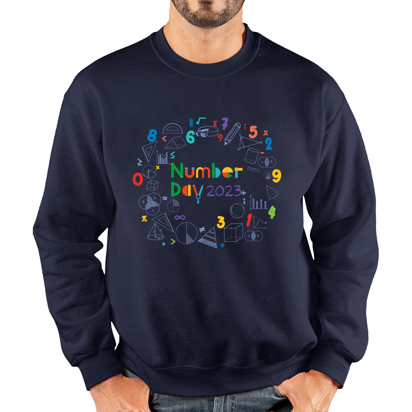 Numbers Day 2023 Maths Day Symbols School Charity Day Mathletics Unisex Sweatshirt