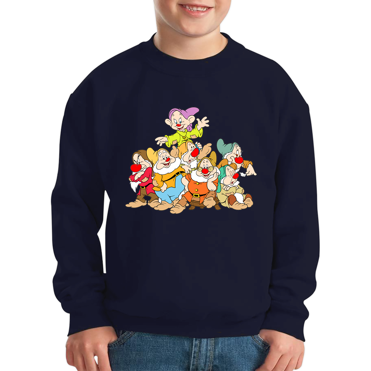 Snow White and Seven Dwarfs Red Nose Day Sweatshirt