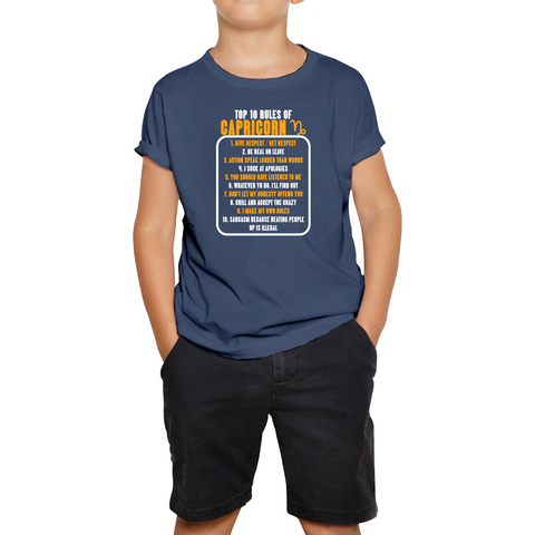 Top 10 Rules Of Capricorn Horoscope Zodiac Astrological Sign Facts Traits Give Respect Get Respect Birthday Present Kids Tee