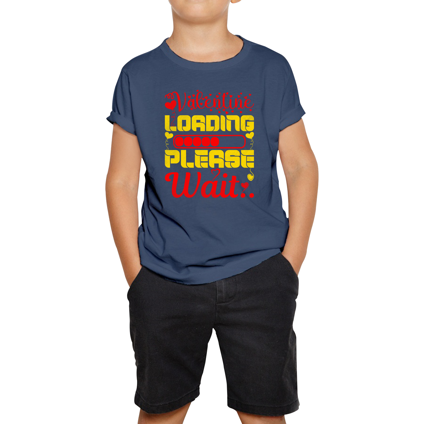 Valentine Loading Please Wait Valentine's Day Countdown Valentine's Day Gift Kids Tee